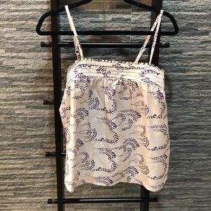 10O% silk sleeveless spaghetti strap top